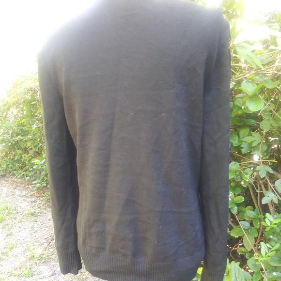 St. John Caviar Wool Blend Cardigan Sweater Sz M - Picture 3 of 8